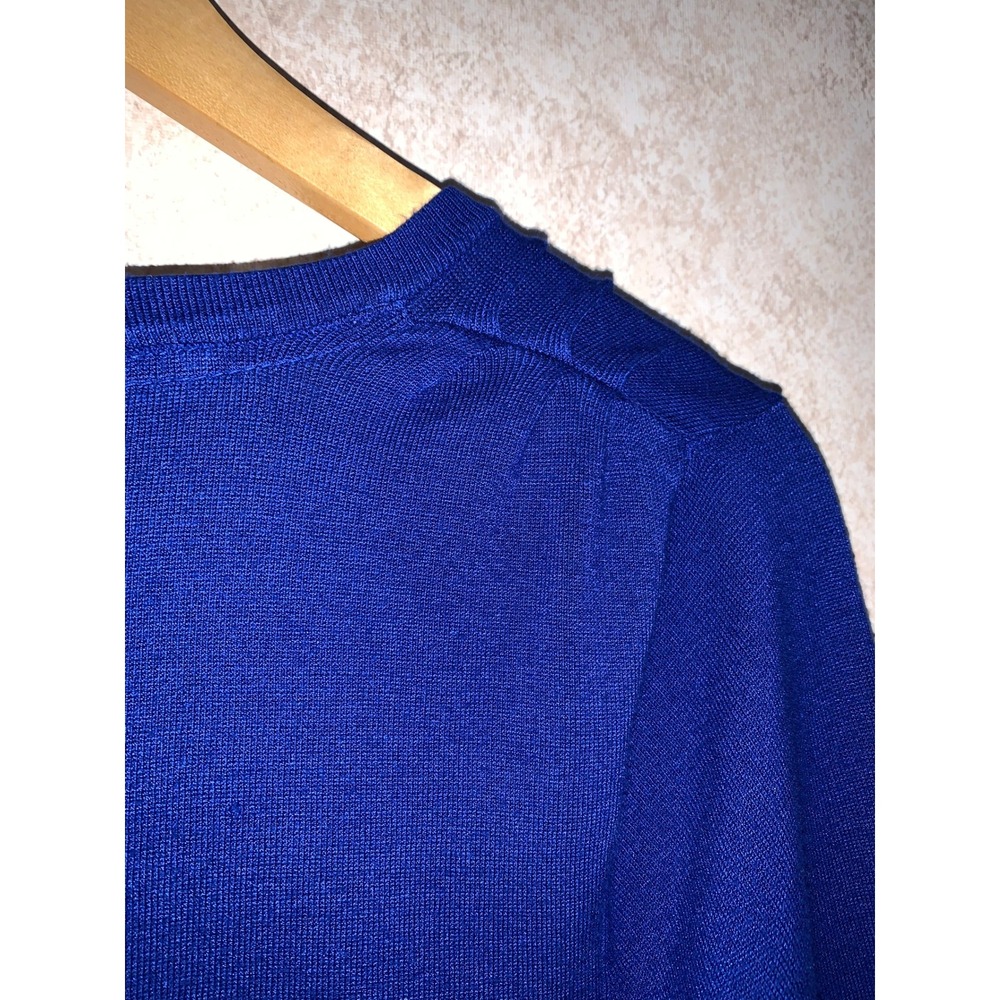 Maurices Womens Royal Blue V-Neck Button Front 3/4 Sleeve Cardigan Sweater Large - Picture 10 of 16